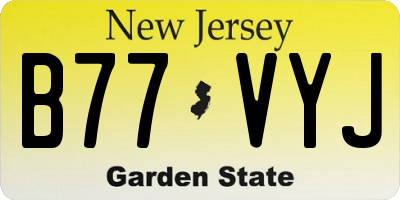 NJ license plate B77VYJ