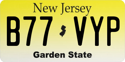 NJ license plate B77VYP