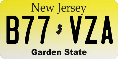 NJ license plate B77VZA