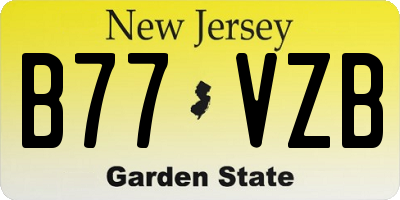 NJ license plate B77VZB
