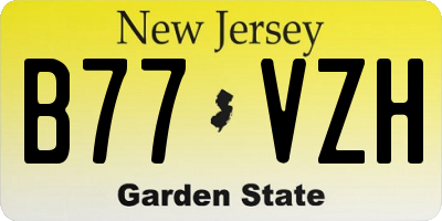 NJ license plate B77VZH