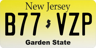 NJ license plate B77VZP