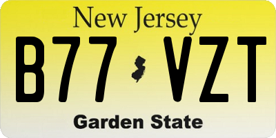 NJ license plate B77VZT