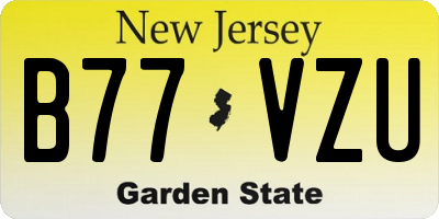 NJ license plate B77VZU