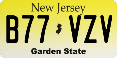 NJ license plate B77VZV
