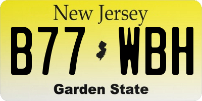 NJ license plate B77WBH