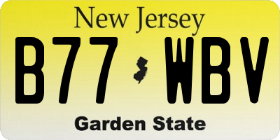 NJ license plate B77WBV