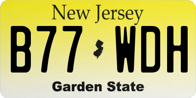NJ license plate B77WDH