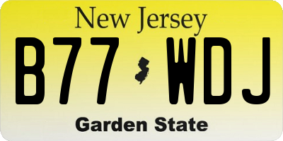 NJ license plate B77WDJ
