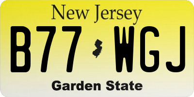 NJ license plate B77WGJ