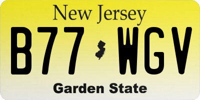 NJ license plate B77WGV
