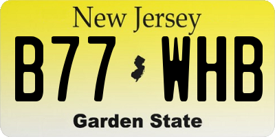 NJ license plate B77WHB
