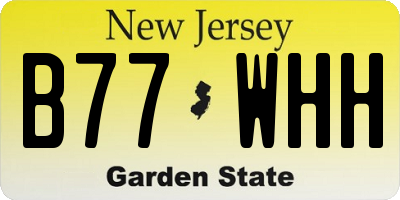 NJ license plate B77WHH