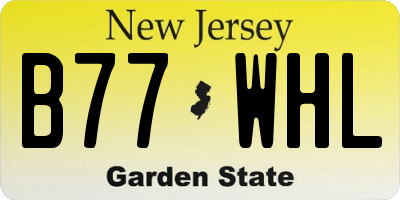 NJ license plate B77WHL