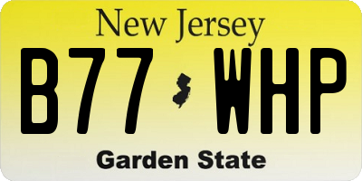 NJ license plate B77WHP