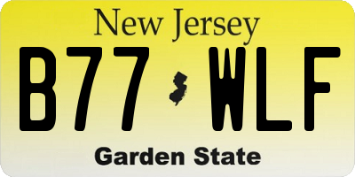 NJ license plate B77WLF