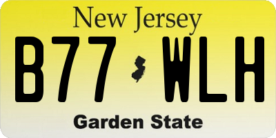 NJ license plate B77WLH