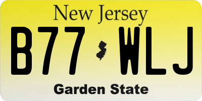 NJ license plate B77WLJ