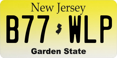 NJ license plate B77WLP