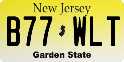 NJ license plate B77WLT