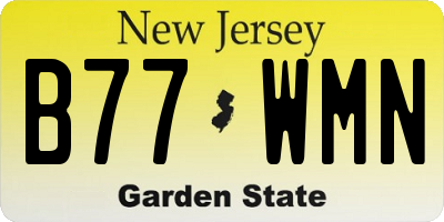 NJ license plate B77WMN
