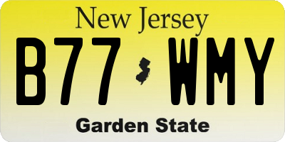 NJ license plate B77WMY