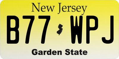 NJ license plate B77WPJ