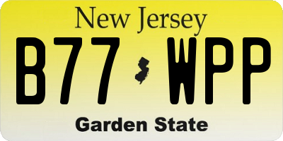 NJ license plate B77WPP