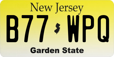 NJ license plate B77WPQ