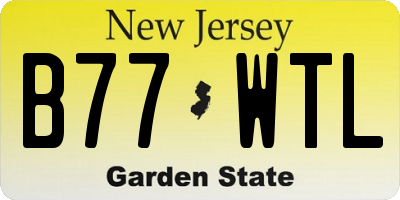 NJ license plate B77WTL