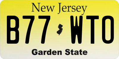 NJ license plate B77WTO