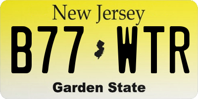 NJ license plate B77WTR