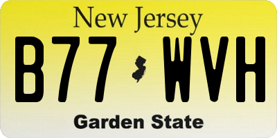 NJ license plate B77WVH