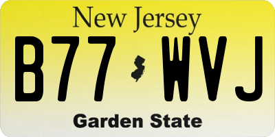 NJ license plate B77WVJ