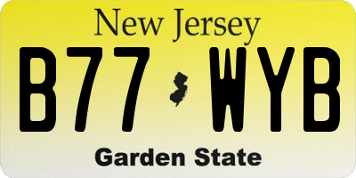 NJ license plate B77WYB