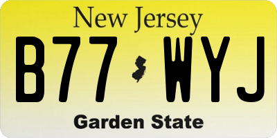 NJ license plate B77WYJ