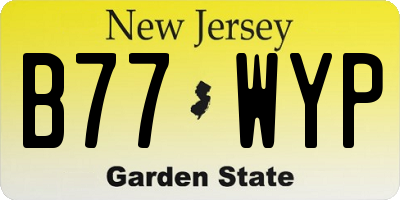 NJ license plate B77WYP