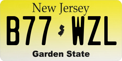 NJ license plate B77WZL
