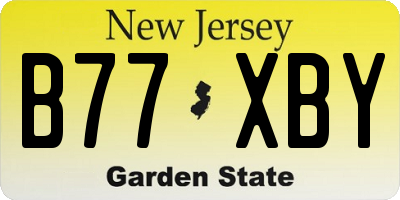 NJ license plate B77XBY