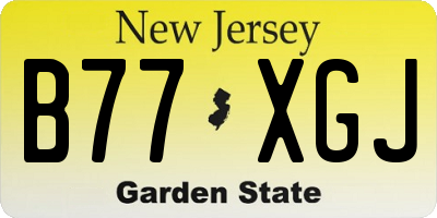 NJ license plate B77XGJ