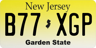 NJ license plate B77XGP