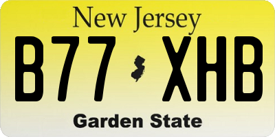 NJ license plate B77XHB