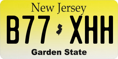 NJ license plate B77XHH