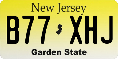 NJ license plate B77XHJ