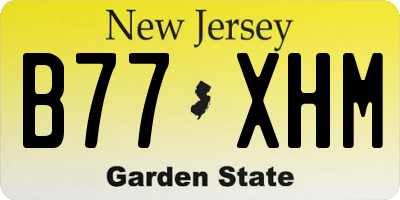 NJ license plate B77XHM