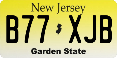 NJ license plate B77XJB