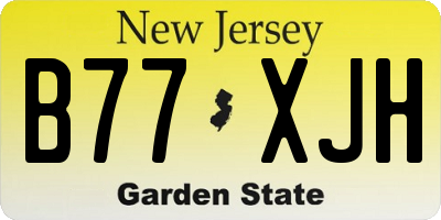 NJ license plate B77XJH