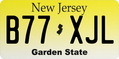 NJ license plate B77XJL