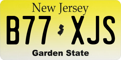 NJ license plate B77XJS