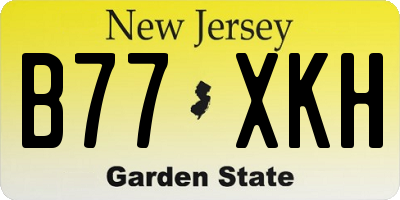 NJ license plate B77XKH